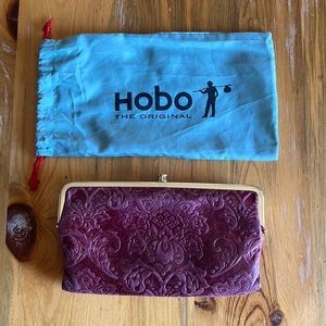 Lauren Hobo Wallet Genuine Embossed Leather